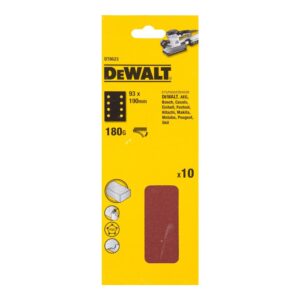 Шлифлисты перфорированные DEWALT DT8623, 93 x 190 мм, 180G, 10 шт., арт. DT8623-QZ