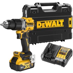Ударная дрель-шуруповерт DEWALT DCD805P1T, 18 В, 2000 об/мин, 34000 уд/мин, с АКБ 5 Ач и ЗУ, в кейсе TSTAK (DCD805P1NT-XJ), арт. DCD805P1NT-XJ