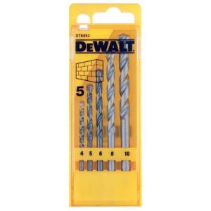 Набор сверл по бетону DEWALT DT6952, 4/5/6/8/10 мм, 5 шт. (DT6952-QZ), арт. DT6952-QZ