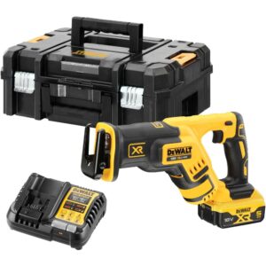 Аккумуляторная сабельная пила DEWALT DCS367P1T, 18 В, 2900 ход/мин, 28.6 мм, с АКБ 5 Ач и ЗУ, в кейсе TSTAK (DCS367P1NT-XJ), арт. DCS367P1NT-XJ