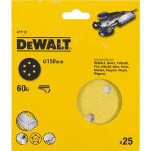 Шлифовальные круги DEWALT DT3132, 150 мм, 6 отверстий, 60G, 25 шт., арт. DT3132-QZ