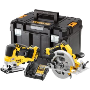 Аккумуляторный набор DEWALT DCK2012P2T, 18 В: дисковая пила DCS570 + лобзик DCS334, с 2 АКБ 5 Ач и ЗУ, в кейсе TSTAK (DCK2012P2T-QW), арт. DCK2012P2T-QW