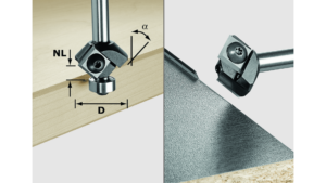 Фреза для снятия фаски Festool WEPLA S8 HW 45° D27 12x12 KL, арт. 499807