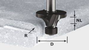 Фреза Festool скругляющая с опорн. подшипником HW R12.7/D41.4 ss S12, арт. 492685