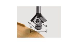 Фреза кромочная. скругляющая со сменными ножами Festool S8 HW R3 D28 KL12.7OFK, арт. 499808
