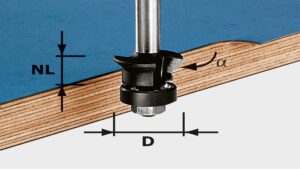 Фреза пригоночная. для снятия фаски Festool HW S8 D24/0°+45°, арт. 491026