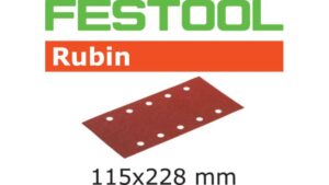 Материал шлифовальный Festool (фестул) Rubin P 180, компл. из 50 шт. STF-115x228/10-P180-RU/50, арт. 484409