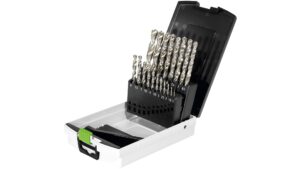 Сверла CE Festool (фестул) комплект из 19 шт. с держателем в кассете SBKS-HSS D 1-10, арт. 498981